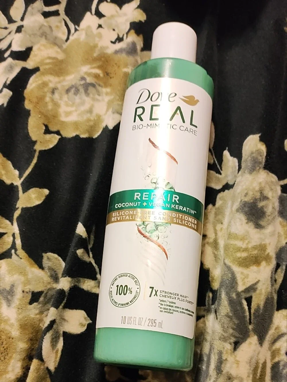 Dove REAL Repair Silicone-Free Conditioner — Green & White